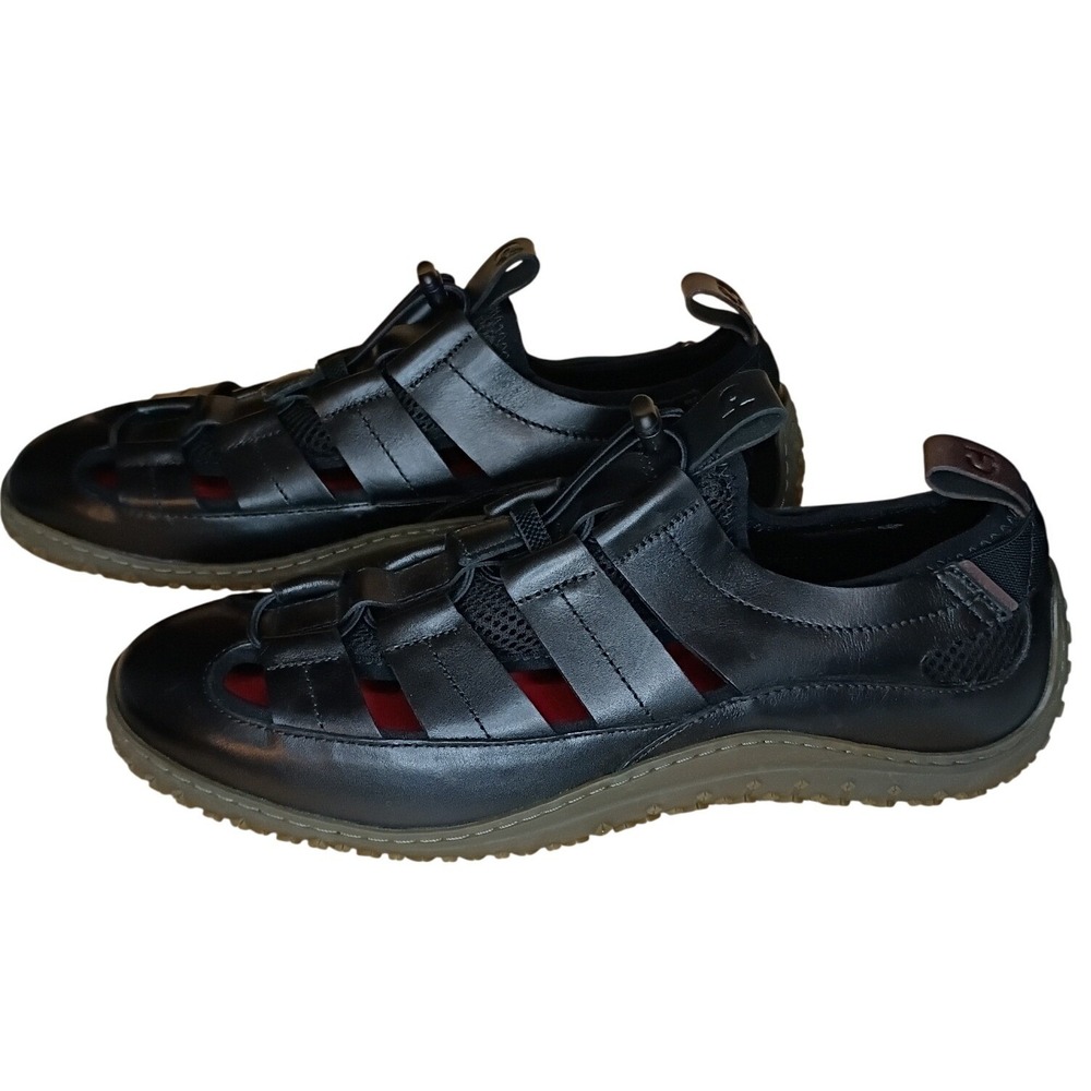 Cole Haan ZeroGrand Tidetrek Fisherman Sandals Mens 10M Black Leather Bungee